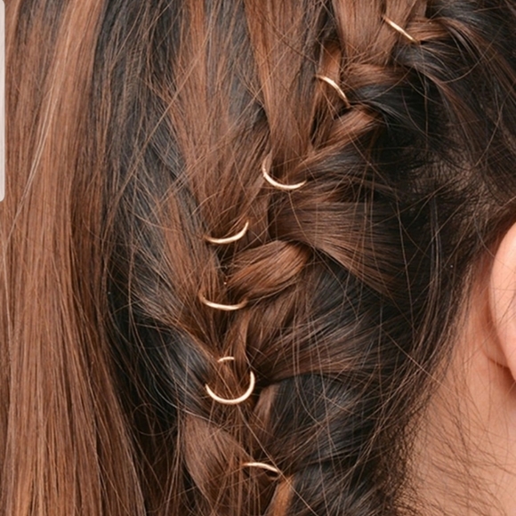 Gold Hair Rings - Picture 2 of 5